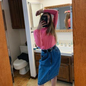 CALVIN KLEIN MID-LENGTH DENIM SKIRT